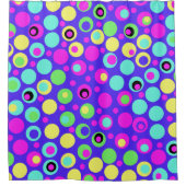 Bunte Polka Dot Party Duschvorhang (Vorderseite)