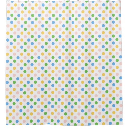 Bunte Polka Dots Duschvorhang (Vorderseite)