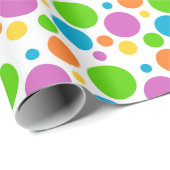 Bunte Polka Dots-Geschenke Geschenkpapier (Rolleneckpunkt)
