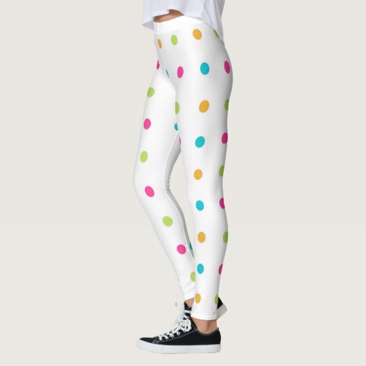 Bunte Polka Dots Spandex Leggings (Links)