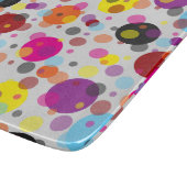 Bunte Polka Dots Square Schneidebrett (Ecke)