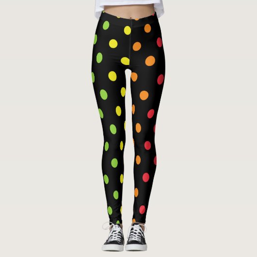 Bunte Polka-Leggings Leggings (Vorderseite)