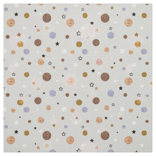 Bunte Polka-Punkte auf Grau. Stoff (Muster)