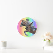 Bunte Pony-Pullover-Wanduhr Runde Wanduhr (Zuhause)