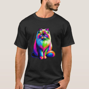 Bunte Pop-Art-Himalaya-Katze Perser T-Shirt