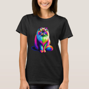 Bunte Pop-Art-Himalaya-Katze Perser T-Shirt