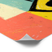 Bunte Pop-Art-Hundedarstellung Poster (Ecke)