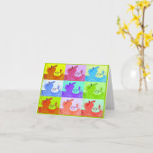 Bunte Pop-Kunst-Apfel-Anmerkungs-Karte Karte (Gelbe Blume)