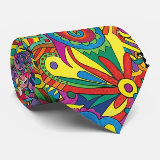 Bunte Pop-Kunst-Krawatte Krawatte (Gerollt)