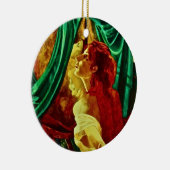 bunte Porzellanverzierung Keramik Ornament (Rechts)