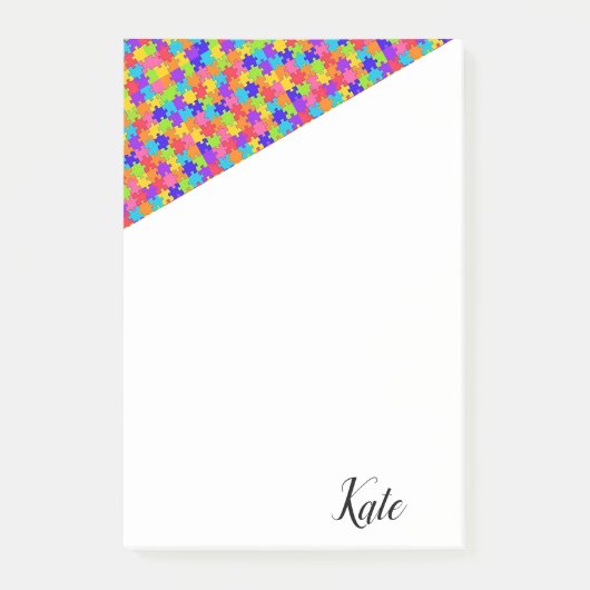 Bunte Post-it-Notizzettel-Puzzle Post-it Klebezettel (Vorderseite)