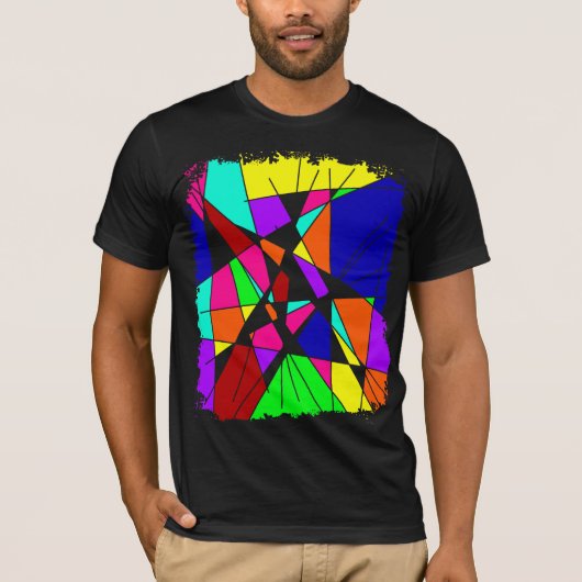 Bunte Power-Kunst T-Shirt (Vorderseite)