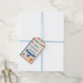 Bunte primäre Geburtstagsfeier Geschenkanhänger (Mit Garn)