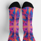 Bunte psychedelische Art von farbenfrohem Design Socken (Oben)