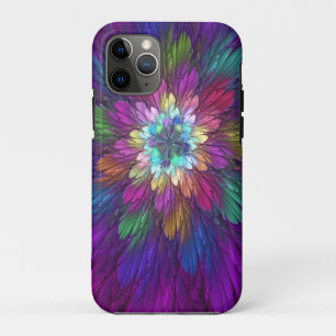 Bunte psychedelische Blumen-Abstract-Fraktal-Kunst Case-Mate iPhone Hülle