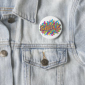 Bunte psychedelische SMILE-Typografie-Kunst Button (Beispiel)