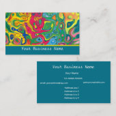 Bunte psychedelische Visitenkarte (Vorne/Hinten)