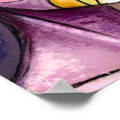 Bunte Punk-Frau Poster (Ecke)