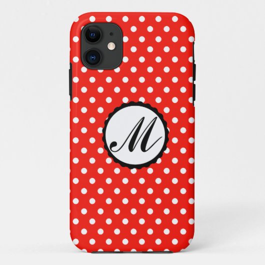 Bunte Punkt-kundenspezifisches Monogramm iphone Case-Mate iPhone Hülle (Rückseite)