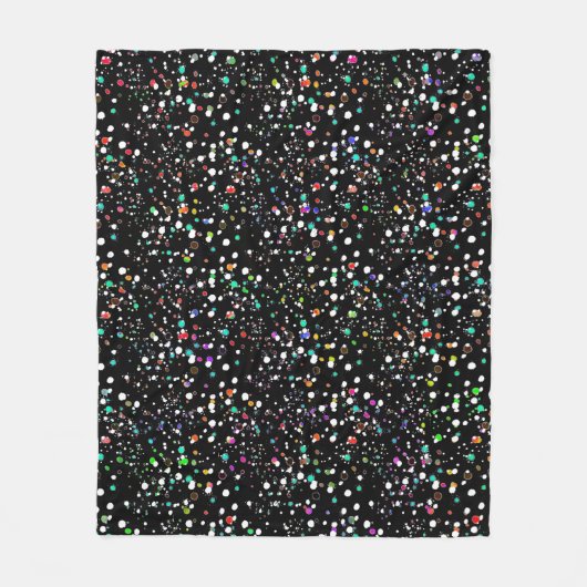 Bunte Punkte Fleecedecke (Vorderseite)