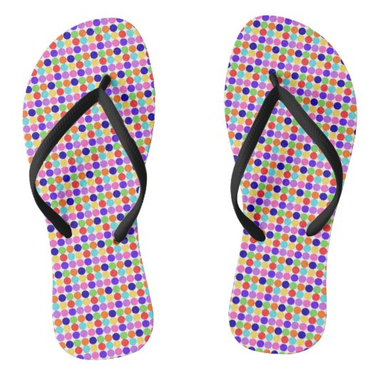 Bunte Punkte Flip Flops Badesandalen (Fußbett)