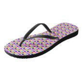 Bunte Punkte Flip Flops Badesandalen (Schrägansicht)