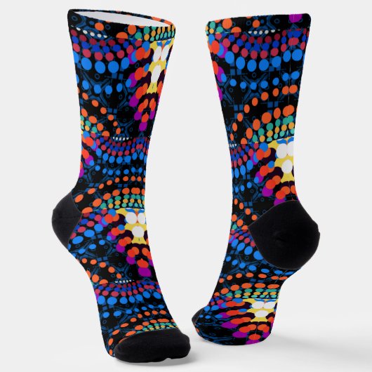 Bunte Punkte Mode Socken (Gewinkelt)