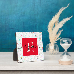 Bunte Punkte Plaque Fotoplatte
