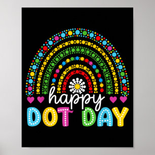 Bunte Punkte-Spaß-Regenbogen Bunte Punkte Poster