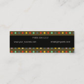 Bunte punktiertes Muster-Körperpflege N Mini Visitenkarte (Rückseite)