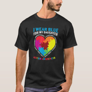 bunte Puzzle-Teile Autismus-Bewusstsein Frieden Au T-Shirt