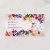 Bunte Puzzlespiel-Visitenkarte Visitenkarte (Rückseite)