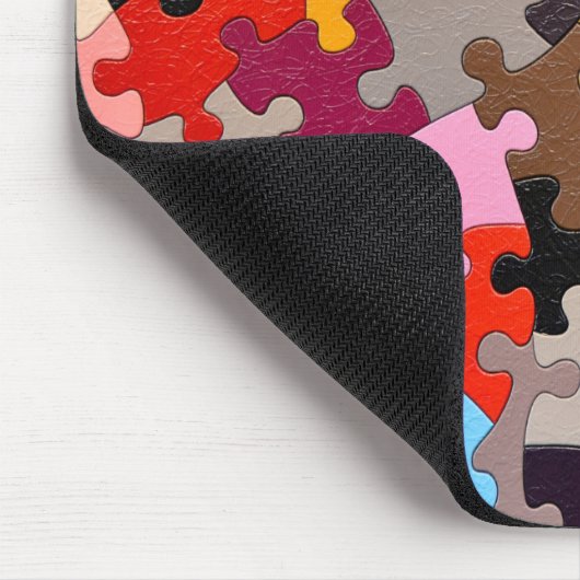 bunte Puzzleteile Mousepad (Ecke)