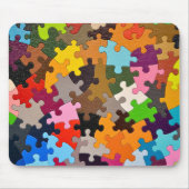bunte Puzzleteile Mousepad (Vorne)