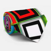 Bunte Quadrat-gemusterte Krawatte (Gerollt)