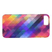 Bunte Quadrat-geometrisches abstraktes Muster Case-Mate iPhone Hülle (Rückseite (Horizontal))