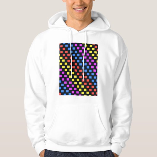 Bunte Quadrate Hoodie (Vorderseite)
