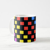 Bunte Quadrate Kaffeetasse (Vorderseite Links)