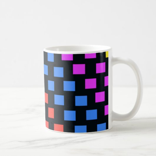 Bunte Quadrate Kaffeetasse (Rechts)