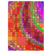 Bunte Quadrate Klemmbrett (Rückseite)