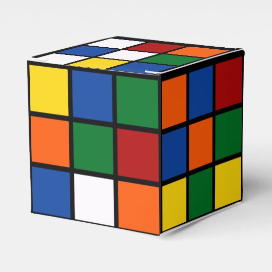 Bunte Quadrate Kubisch Geschenkschachtel (Vorderseite)
