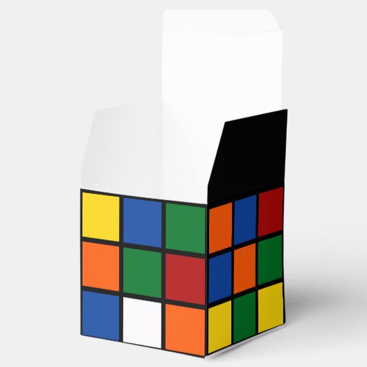 Bunte Quadrate Kubisch Geschenkschachtel (Geöffnet)