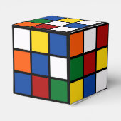 Bunte Quadrate Kubisch Geschenkschachtel (Rückseite)