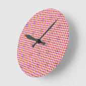 Bunte Quadrate Runde Wanduhr (Winkel)