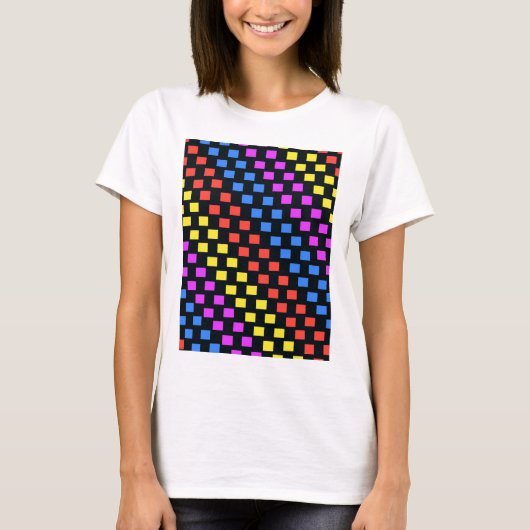 Bunte Quadrate T-Shirt (Vorderseite)