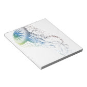 bunte Qualle Notizblock (angewinkelt)