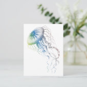bunte Qualle Postkarte (Stehend Vorderseite)