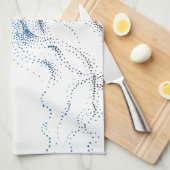 bunte Quallen Geschirrtuch (Viertel Falte)