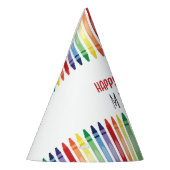 Bunte Rainbow Crayons Geburtstagsparty Partyhütchen (Links)