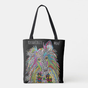 Bunte raue Collie-Mama-Taschen-Tasche Tasche